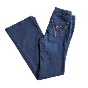 Y2K Flare Jeans with Gold Hardware